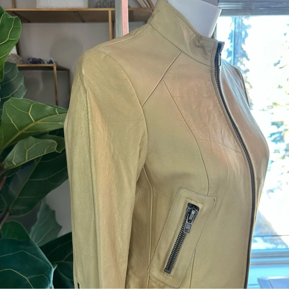 RUDSAK - Gold moto style leather jacket - Picture 3 of 9